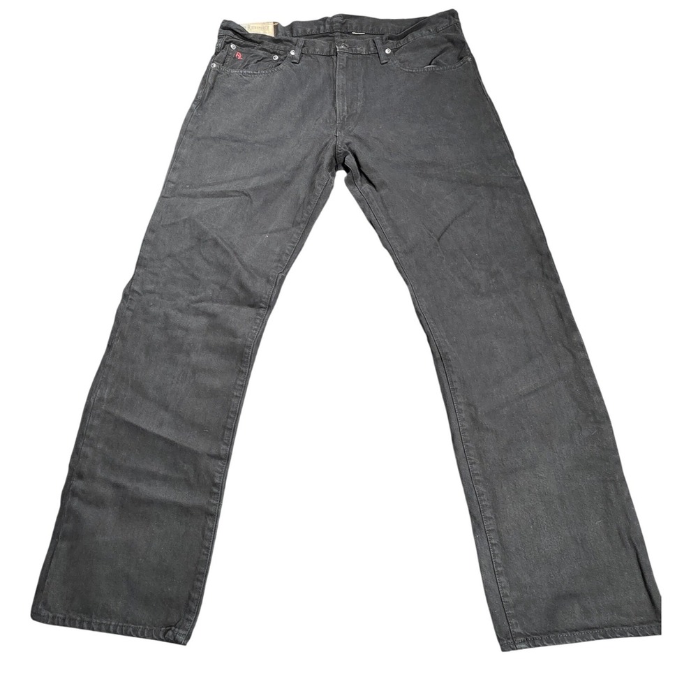 Polo Ralph Lauren Mens Black Denim Straight Leg Jeans 36x32 Cotton RL Logo